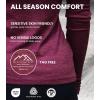 Merino Wool Base Layer Women – 100% Merino Wool Shirt Women Thermal Underwear Long Sleeve T-Shirt for Hiking(190 Violet)