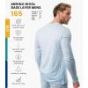 Merino.tech Merino Wool Base Layer – Mens 100% Merino Wool Long Sleeve Thermal Shirts Heavyweight, Midweight, Lite with Socks(165 Arctic)