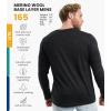 Merino.tech Merino Wool Base Layer – Mens 100% Merino Wool Long Sleeve Thermal Shirts Heavyweight, Midweight, Lite with Socks(165 Charcoal Grey)
