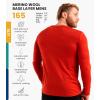 Merino.tech Merino Wool Base Layer – Mens 100% Merino Wool Long Sleeve Thermal Shirts Heavyweight, Midweight, Lite with Socks(165 Chili Red)