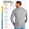 Merino.tech Merino Wool Base Layer – Mens 100% Merino Wool Long Sleeve Thermal Shirts Heavyweight, Midweight, Lite with Socks(165 Heathered Grey)