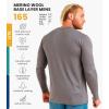 Merino.tech Merino Wool Base Layer – Mens 100% Merino Wool Long Sleeve Thermal Shirts Heavyweight, Midweight, Lite with Socks(165 Perfect Grey)