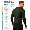 Merino.tech Merino Wool Base Layer – Mens 100% Merino Wool Long Sleeve Thermal Shirts Heavyweight, Midweight, Lite with Socks(250 Army Green)