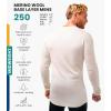 Merino.tech Merino Wool Base Layer – Mens 100% Merino Wool Long Sleeve Thermal Shirts Heavyweight, Midweight, Lite with Socks(250 Natural Merinos)