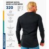 Merino.tech Merino Wool Base Layer – Mens 100% Merino Wool Long Sleeve Thermal Shirts Heavyweight, Midweight, Lite with Socks(320 Charcoal Grey)