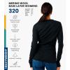 Merino.tech Merino Wool Base Layer Women – 100% Merino Wool Heavyweight, Midweight, Lite Long Sleeve Thermal Shirt and Socks(. 320 Charcoal Grey)