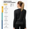 Merino.tech Merino Wool Base Layer Women – 100% Merino Wool Heavyweight, Midweight, Lite Long Sleeve Thermal Shirt and Socks(165 Charcoal Grey)