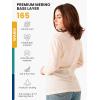Merino.tech Merino Wool Base Layer Women – 100% Merino Wool Heavyweight, Midweight, Lite Long Sleeve Thermal Shirt and Socks(165 Cream White)