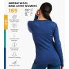 Merino.tech Merino Wool Base Layer Women – 100% Merino Wool Heavyweight, Midweight, Lite Long Sleeve Thermal Shirt and Socks(165 Windsor Blue)