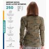 Merino.tech Merino Wool Base Layer Women – 100% Merino Wool Heavyweight, Midweight, Lite Long Sleeve Thermal Shirt and Socks(250 Camo)