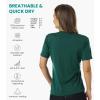 Merino.tech Merino Wool Shirt Women – 100% Merino Wool Base Layer Women Short Sleeve Tee(Rainforest Green Crewneck)