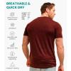 Merino.tech Merino Wool T-Shirt Mens – 100% Merino Wool Undershirt Lightweight Base Layer(.Bordo)