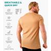 Merino.tech Merino Wool T-Shirt Mens – 100% Merino Wool Undershirt Lightweight Base Layer(Camel)