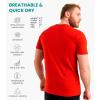 Merino.tech Merino Wool T-Shirt Mens – 100% Merino Wool Undershirt Lightweight Base Layer(.Chili Red)