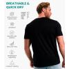 Merino.tech Merino Wool T-Shirt Mens – 100% Merino Wool Undershirt Lightweight Base Layer(Heathered Black)