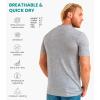 Merino.tech Merino Wool T-Shirt Mens – 100% Merino Wool Undershirt Lightweight Base Layer(Heathered Grey)