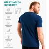 Merino.tech Merino Wool T-Shirt Mens – 100% Merino Wool Undershirt Lightweight Base Layer(.Navy)