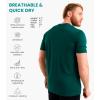 Merino.tech Merino Wool T-Shirt Mens – 100% Merino Wool Undershirt Lightweight Base Layer(Rainforest Green)