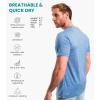 Merino.tech Merino Wool T-Shirt Mens – 100% Merino Wool Undershirt Lightweight Base Layer(.Woodland Grey Blue)