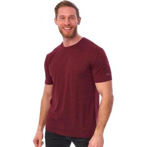 Merino.tech Merino Wool T-Shirt Mens – 100% Merino Wool Undershirt Lightweight Base Layer(Burgundy)