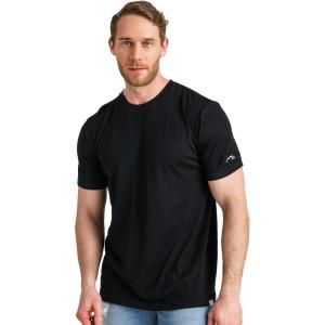 Merino.tech Merino Wool T-Shirt Mens – 100% Merino Wool Undershirt Lightweight Base Layer(.Heat Black)