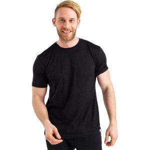 Merino.tech Merino Wool T-Shirt Mens – 100% Merino Wool Undershirt Lightweight Base Layer(Heathered Black)