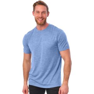 Merino.tech Merino Wool T-Shirt Mens – 100% Merino Wool Undershirt Lightweight Base Layer(.Woodland Grey Blue)