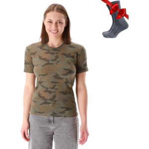 Merino Wool Sport Shirt for Women and Hiking Socks (XX-Large, Camo)