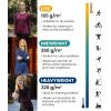 Merino.tech Merino Wool Base Layer Women – 100% Merino Wool Heavyweight, Midweight, Lite Long Sleeve Thermal Shirt and Socks(320 Black)