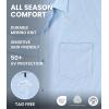 Merino Wool Shirts for Men – 100% Merino Wool Button Up Shirt Men Long and Short Sleeve Lightweight Breathable(Bordo Short Sleeve)