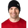 Merino Wool Beanie for Men and Women – Warm Cuff Hat Unisex Adult(Storm Black)