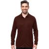 Merino Wool Shirts for Men – 100% Merino Wool Button Up Shirt Men Long and Short Sleeve Lightweight Breathable(Bordo Long Sleeve)