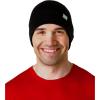 Unisex Merino Wool Hat – Cuffed Beanie for Men and Women(Charcoal Black)