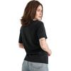 Merino.tech Merino Wool T Shirt Women – 100% Merino Wool Base Layer Women Short Sleeve Moisture-Wicking Tee and Hiking Socks(Heathered Black Crewneck)