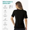 Merino.tech Merino Wool T Shirt Women – 100% Merino Wool Base Layer Women Short Sleeve Moisture-Wicking Tee and Hiking Socks(Heathered Black Crewneck)