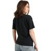 Merino.tech Merino Wool T Shirt Women – 100% Merino Wool Base Layer Women Short Sleeve Moisture-Wicking Tee and Hiking Socks(Heathered Black V-neck)