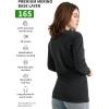 Merino.tech Merino Wool Base Layer Women – 100% Merino Wool Heavyweight, Midweight, Lite Long Sleeve Thermal Shirt and Socks(165 V-neck Charcoal)