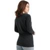 Merino.tech Merino Wool Base Layer Women – 100% Merino Wool Heavyweight, Midweight, Lite Long Sleeve Thermal Shirt and Socks(165 V-neck Charcoal)