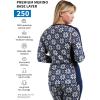 Merino.tech Merino Wool Base Layer Women – 100% Merino Wool Heavyweight, Midweight, Lite Long Sleeve Thermal Shirt and Socks(250 Snowflake Navy)