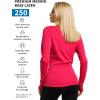 Merino.tech Merino Wool Base Layer Women – 100% Merino Wool Heavyweight, Midweight, Lite Long Sleeve Thermal Shirt and Socks(Magenta 250)