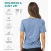 Merino.tech Merino Wool T Shirt Women – 100% Merino Wool Base Layer Women Short Sleeve Moisture-Wicking Tee and Hiking Socks(Dark Blue V-neck)