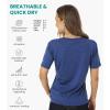 Merino.tech Merino Wool T Shirt Women – 100% Merino Wool Base Layer Women Short Sleeve Moisture-Wicking Tee and Hiking Socks(Windsor Blues V-neck)