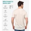 Merino Wool T-Shirt Mens – Short Sleeve Merino Wool Shirts for Men Sport Lightweight Thermal Base Layer Hiking Tshirt V-Neck(Ivory White V-neck)
