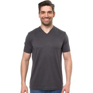 Merino Wool T-Shirt Mens – Short Sleeve Merino Wool Shirts for Men Sport Lightweight Thermal Base Layer Hiking Tshirt V-Neck(Dark Charcoal V-neck)
