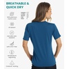 Merino.tech Merino Wool Shirt Women – 100% Merino Wool Base Layer Women Short Sleeve Tee(Denim Scoopneck)