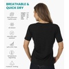 Merino.tech Merino Wool Shirt Women – 100% Merino Wool Base Layer Women Short Sleeve Tee(Ebony Gray Scoopneck)