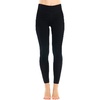 Merino Wool Base Layer Women – 100% Merino Wool Thermal Pants Leggings(190 Rich Black)