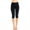 Women’s Merino Wool Base Layer Pants – 100% Merino Wool Thermal Leggings(190 Ink Black Mid-calf)