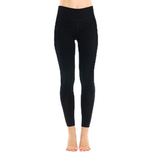 Merino Wool Base Layer Women – 100% Merino Wool Thermal Pants Leggings(190 Rich Black)