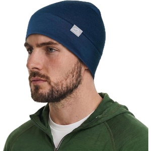 Merino Wool Beanie for Men & Women – 100% Merino Skull Cap 17.5um – All Season Unisex Adult Hat for Running, Hiking, Skiing(Denim)